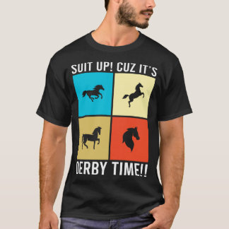 Derby Time Vintage Horse Race Men Women Funny Retr T-Shirt