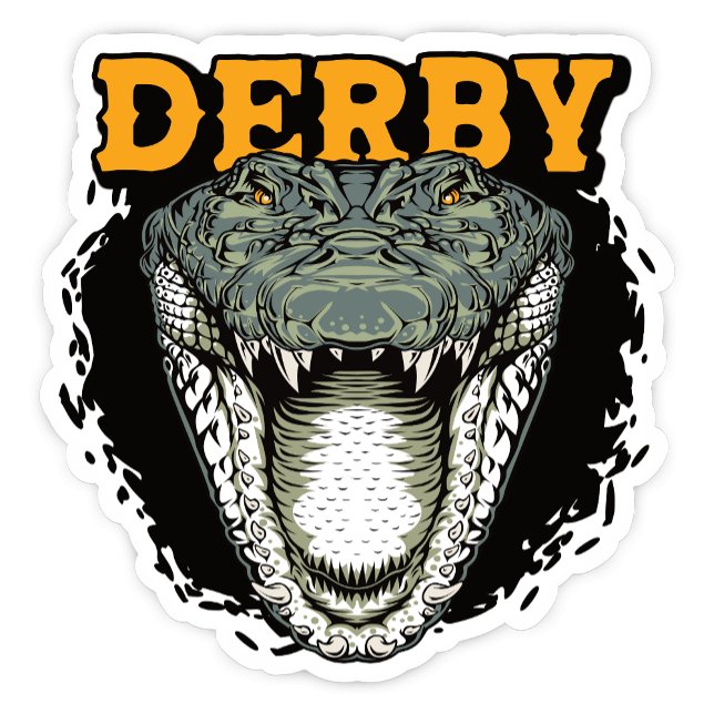 Derby, Western Australia Crocodile Sticker (Derby Western Australia crocodile sticker)