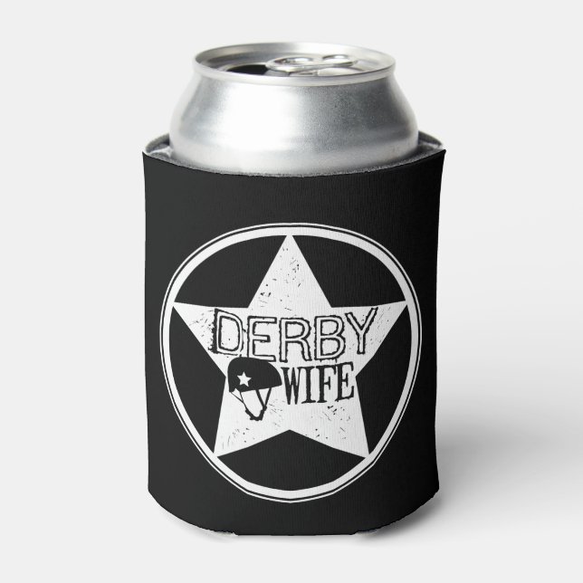 Derby Wife, Roller Derby Can Cooler (Can Front)