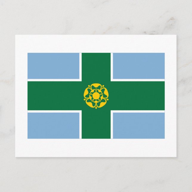 Derbyshire Flag Postcard (Front)