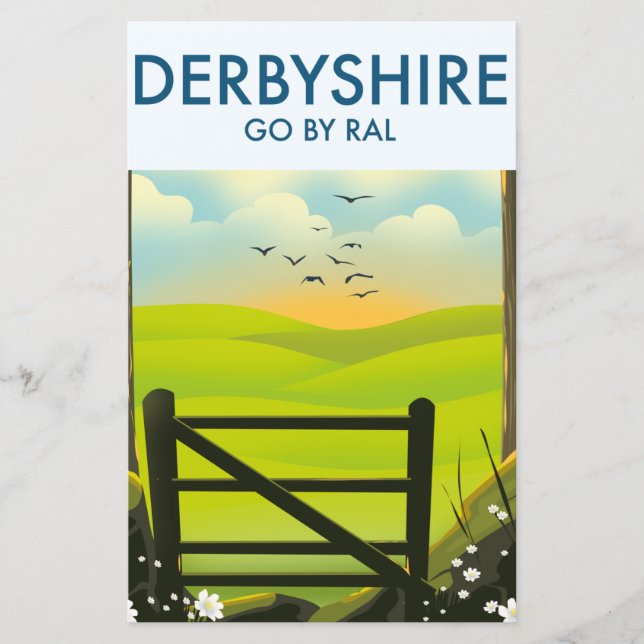 Derbyshire Landscape travel poster Magnet (Front)