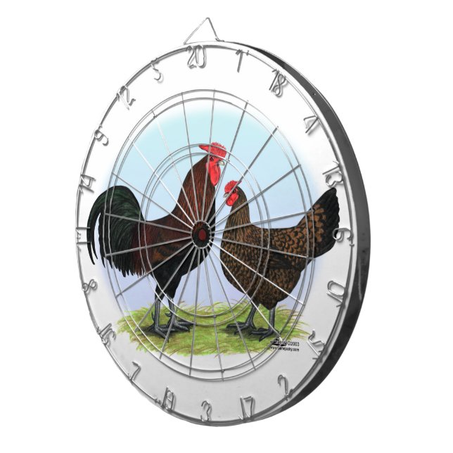 Derbyshire Redcap Fowl Dartboard (Front Right)