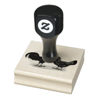Derbyshire Redcap Fowl Rubber Stamp