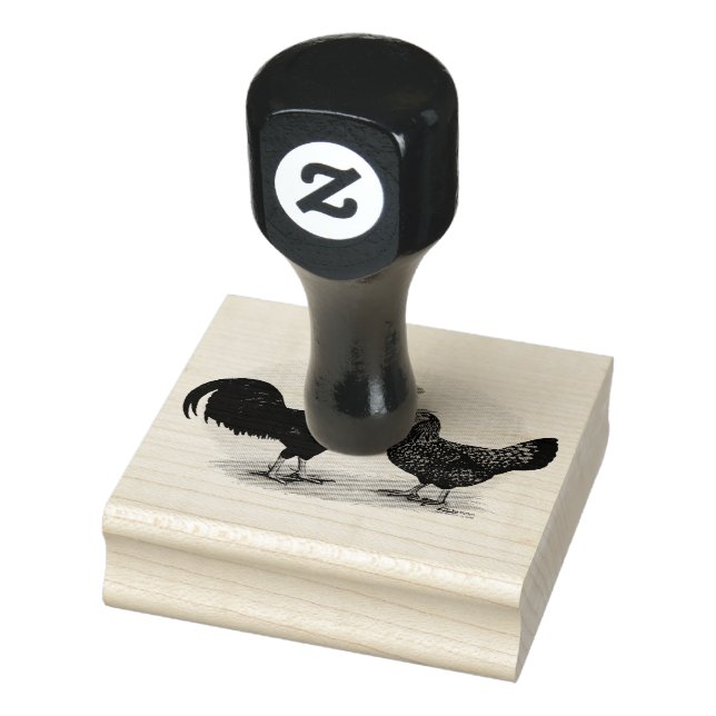 Derbyshire Redcap Fowl Rubber Stamp (Stamp)