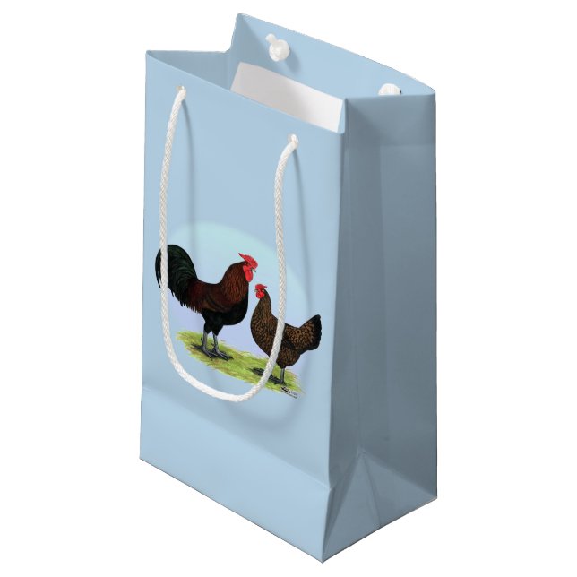 Derbyshire Redcap Fowl Small Gift Bag (Front Angled)