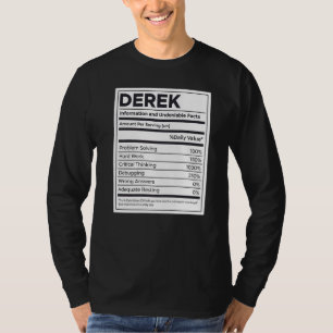 Derek Nutrition Information Problem Solving Hard W T-Shirt