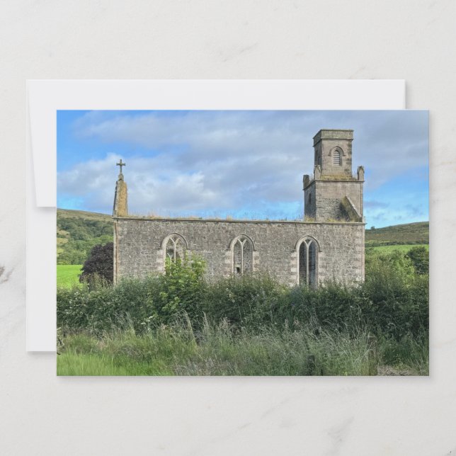 Derelict St Colmac Church Isle of Bute Scotland Holiday Card (Front)