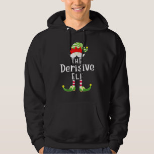 Derisive Elf Group Christmas Pajama Party Hoodie