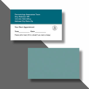 Dermatologist Bulk Appointment Business Cards 
