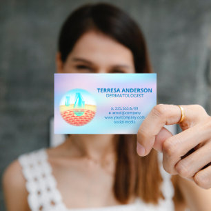 Dermatologist Logo Skin Moisture Business Card