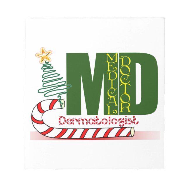 Dermatologist MERRY CHRISTMAS Notepad (Front)