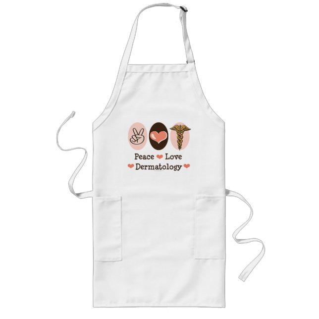Dermatologist Peace Love Dermatology Apron (Front)