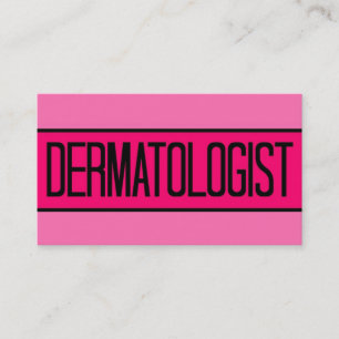 Dermatologist Pink Business Card
