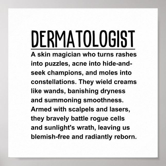 Dermatologist Poster (Front)