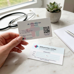 Dermatology Clinic Business Clean Appointment Card
