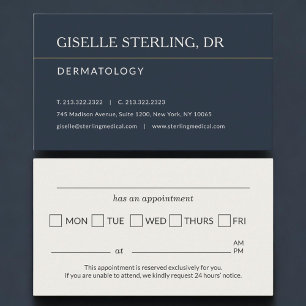 Dermatology Doctor Office Appointment Reminder Card