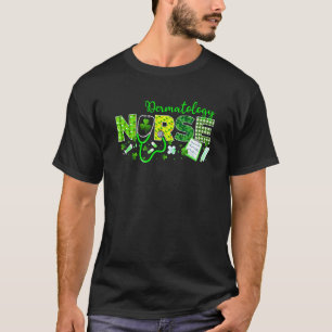 Dermatology Nurse St  Patricks Day Love Stethoscop T-Shirt