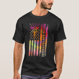 Dermatology Nurse US Flag Dermatology Nursing T-Shirt