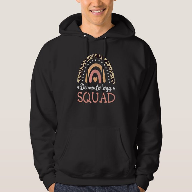 Dermatology Squad Leopard Rainbow Dermatologist Sk Hoodie (Front)