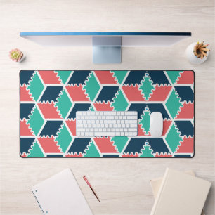 dern Geometric 3D Colour Cube Desk Mat – Stylish