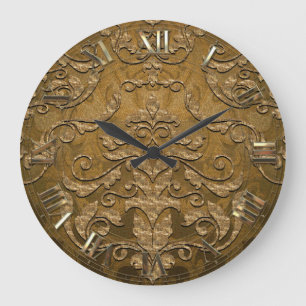 Derougge Damask Large Clock