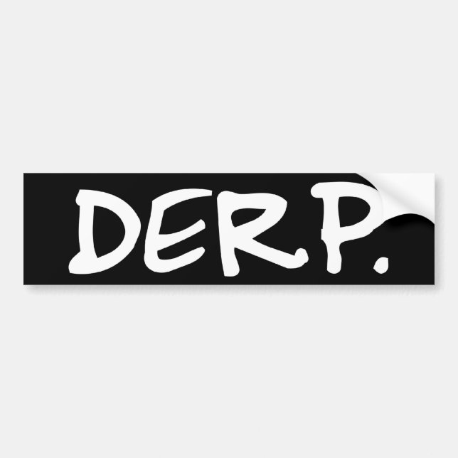 DERP Bumper Sticker (Front)