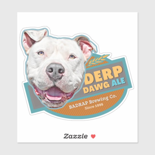 Derp Dog Beer Label Sticker (Sheet)