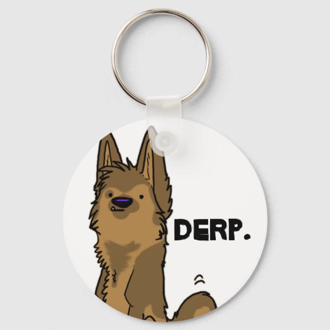 Derp - German Shepherd keychain (Front)