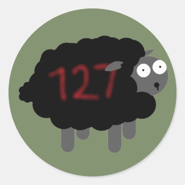 Derp Sheep Classic Round Sticker (Front)