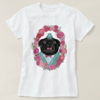 Derpy Black Pug in Top Hat