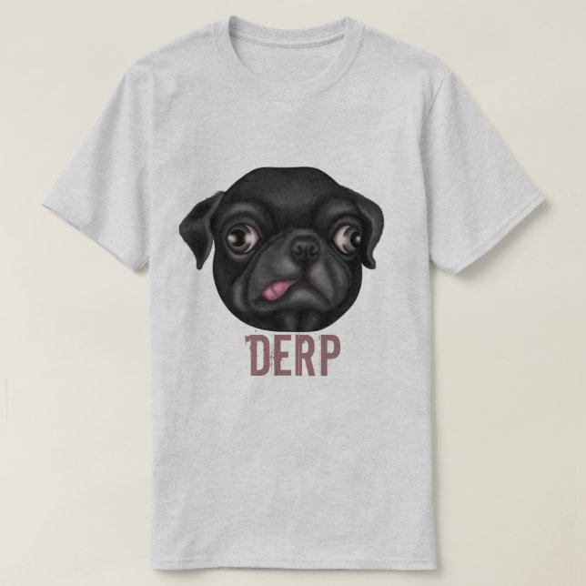 Derpy Pug T-Shirt (Design Front)