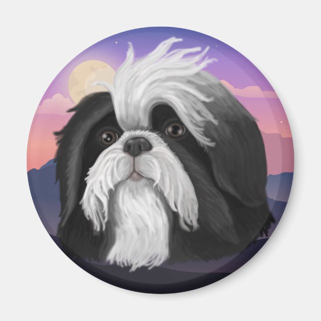 Derpy Shih Tzu Magnet (Front)