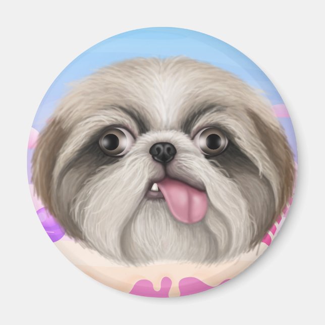 Derpy Shih Tzu Magnet (Front)