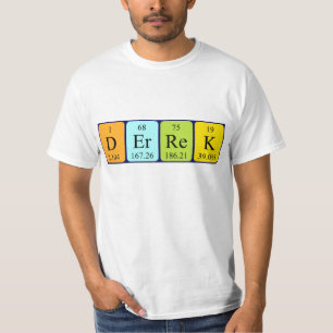 Derrek periodic table name shirt