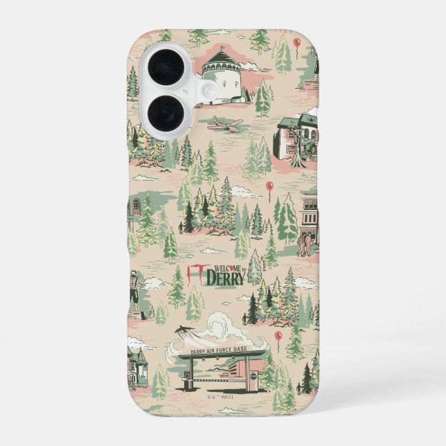 Derry Locations Pattern iPhone 16 Case (Back)