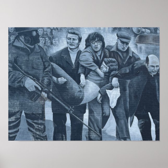 Derry/Londonderry Northern Ireland Bloody Sunday Poster (Front)