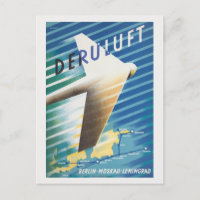 Deruluft Germany Vintage Poster 1934