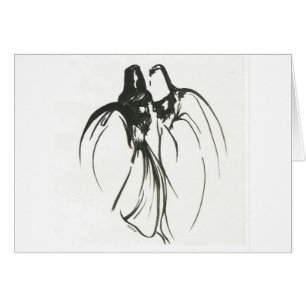Dervish Mystical Brotherhood Line Drawing In Black