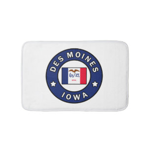 Des Moines Iowa Bath Mat