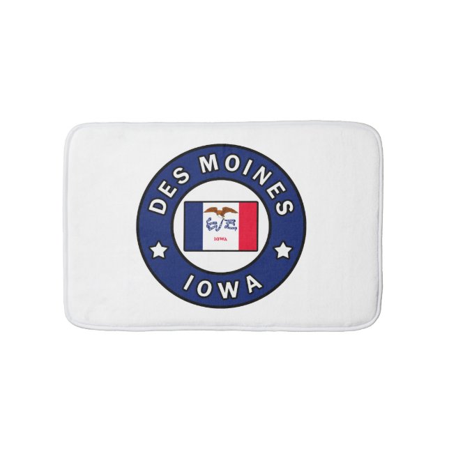 Des Moines Iowa Bath Mat (Front)
