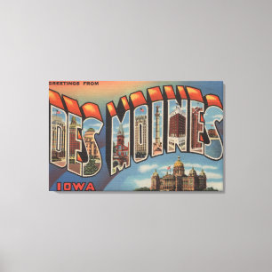 Des Moines, Iowa (Capital Building) Canvas Print