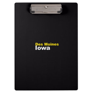 Des Moines, Iowa Clipboard