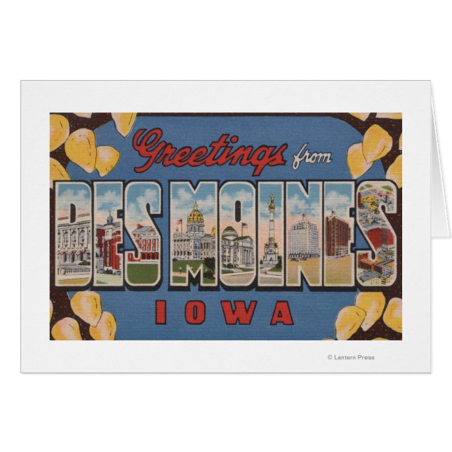 Des Moines, Iowa - Large Letter Scenes 2 (Front Horizontal)