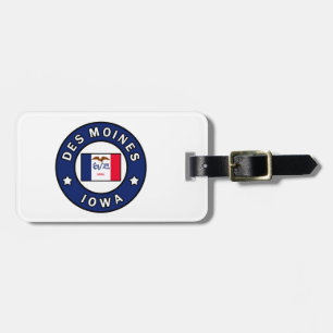 Des Moines Iowa Luggage Tag