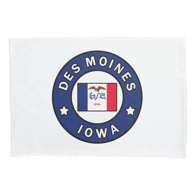 Des Moines Iowa Pillowcase (Front)