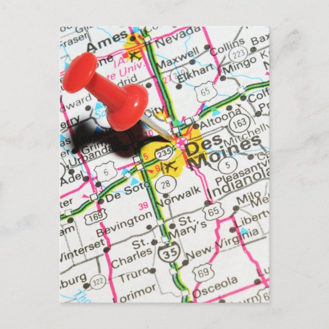 Des Moines, Iowa Postcard (Front)