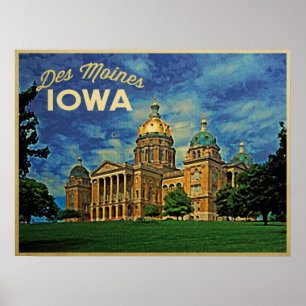 Des Moines Iowa Poster