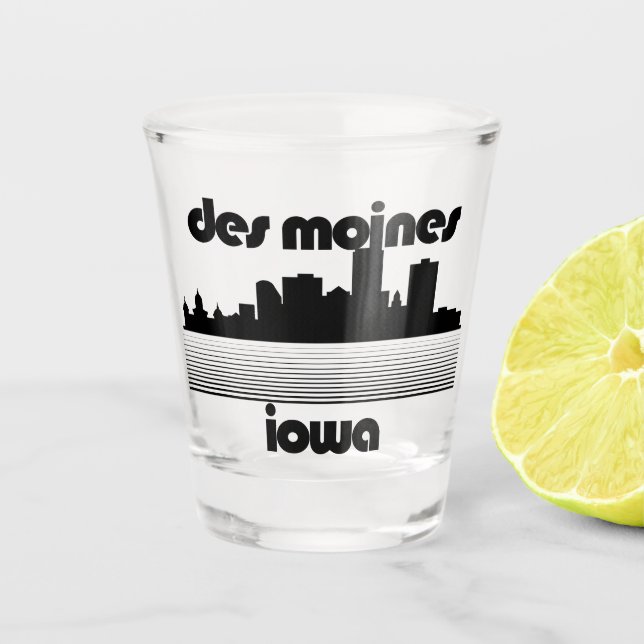 Des Moines,Iowa Shot Glass (Front)