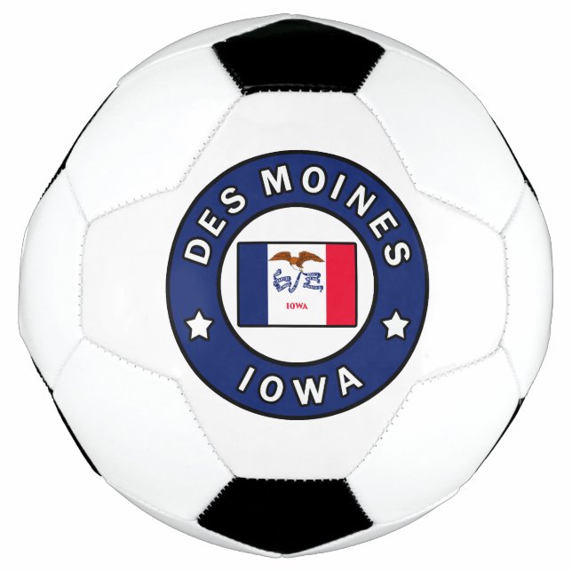 Des Moines Iowa Soccer Ball (Front)