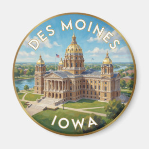 Des Moines Iowa State Capitol 🌾 Magnet